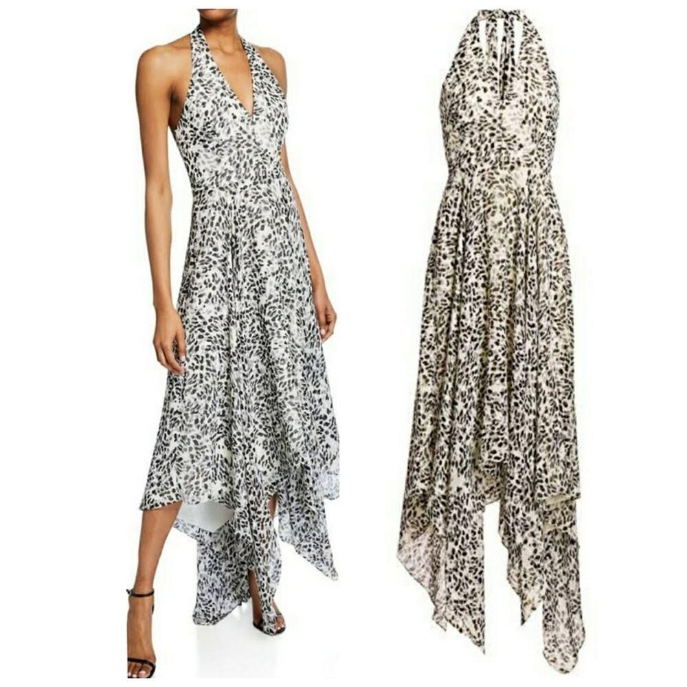 Halston Heritage One Shoulder Draped Dress